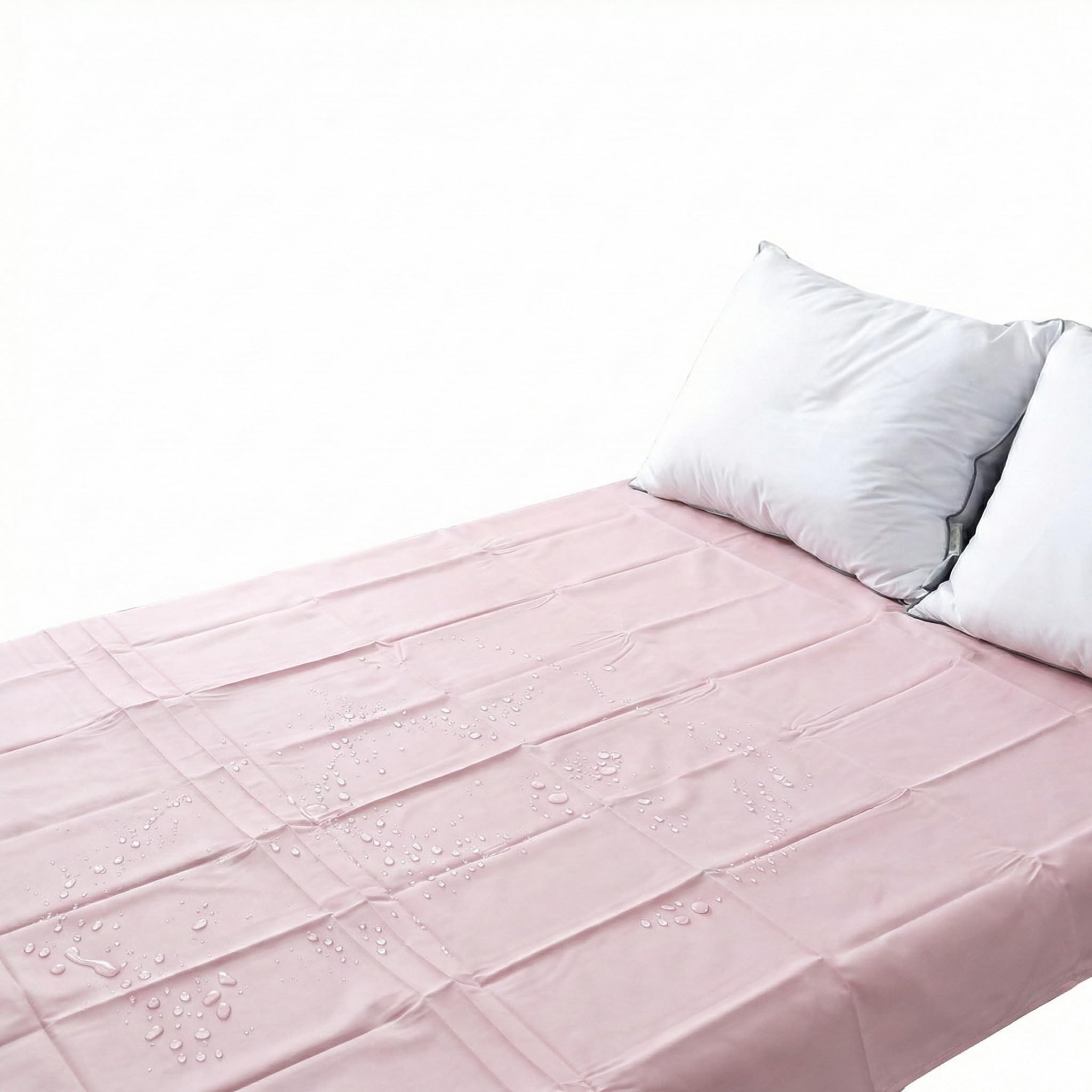 SenLuxe Wasserdichtes PVC-Bettlaken für Paare, 220 x 200 cm, Waschbar (Rosa)