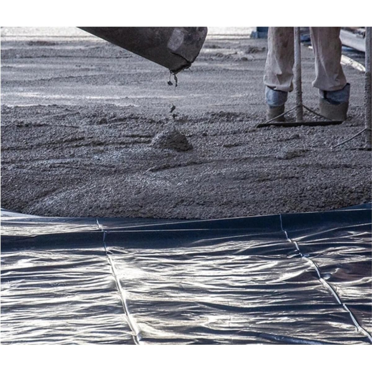 KAUFDACH Baufolie 0,3mm Typ 300 Schwarz – Profi LDPE Abdeckfolie & Estrichfolie – Reißfest & Wasserdicht – 19,75kg/100m² ((LDPE 5m (breit) x 20m (lang) = 100qm))