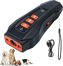 Barks No More Dog Training Device, Ultrasonic Barking Control Whistle Silencer Deterrent Stopper Repeller Aid Safe Pet Guard Anti Unwanted Whining Behavior Outdoor Indoor Silent Remote Clicker Trainer