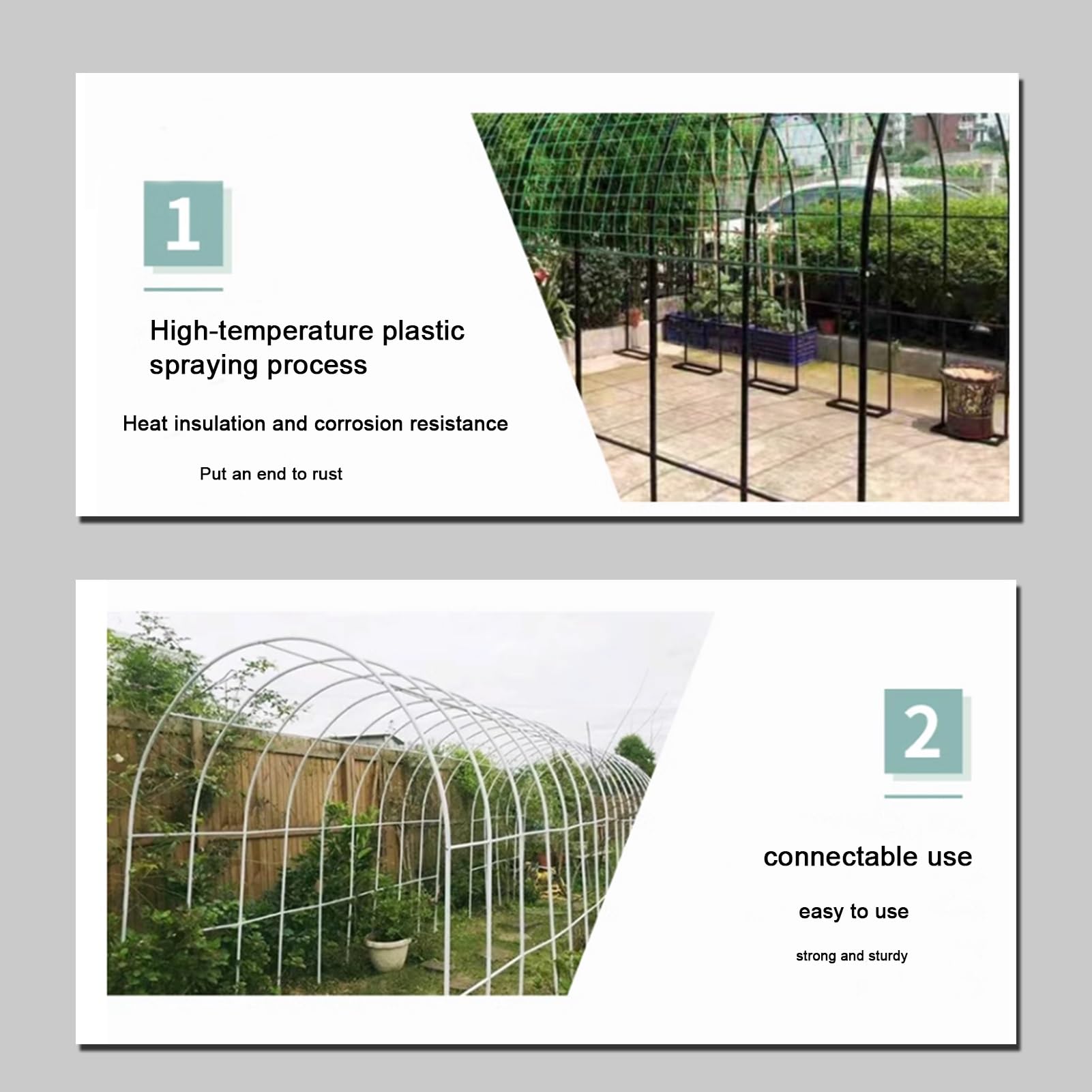 Genérico Czarny metalowy łuk ogrodowy - żelazna sztuka ślubna róża łuk do pnących roślin pergola zewnętrzna stojak na pnącza, stojak na pnącza, ozdobne łuki ogrodowe