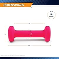 Vista 2 de Marcy Mancuerna de neopreno de colores (se vende en una sola o en juego), pesas de mano, pesas libres de ejercicio para gimnasio en casa