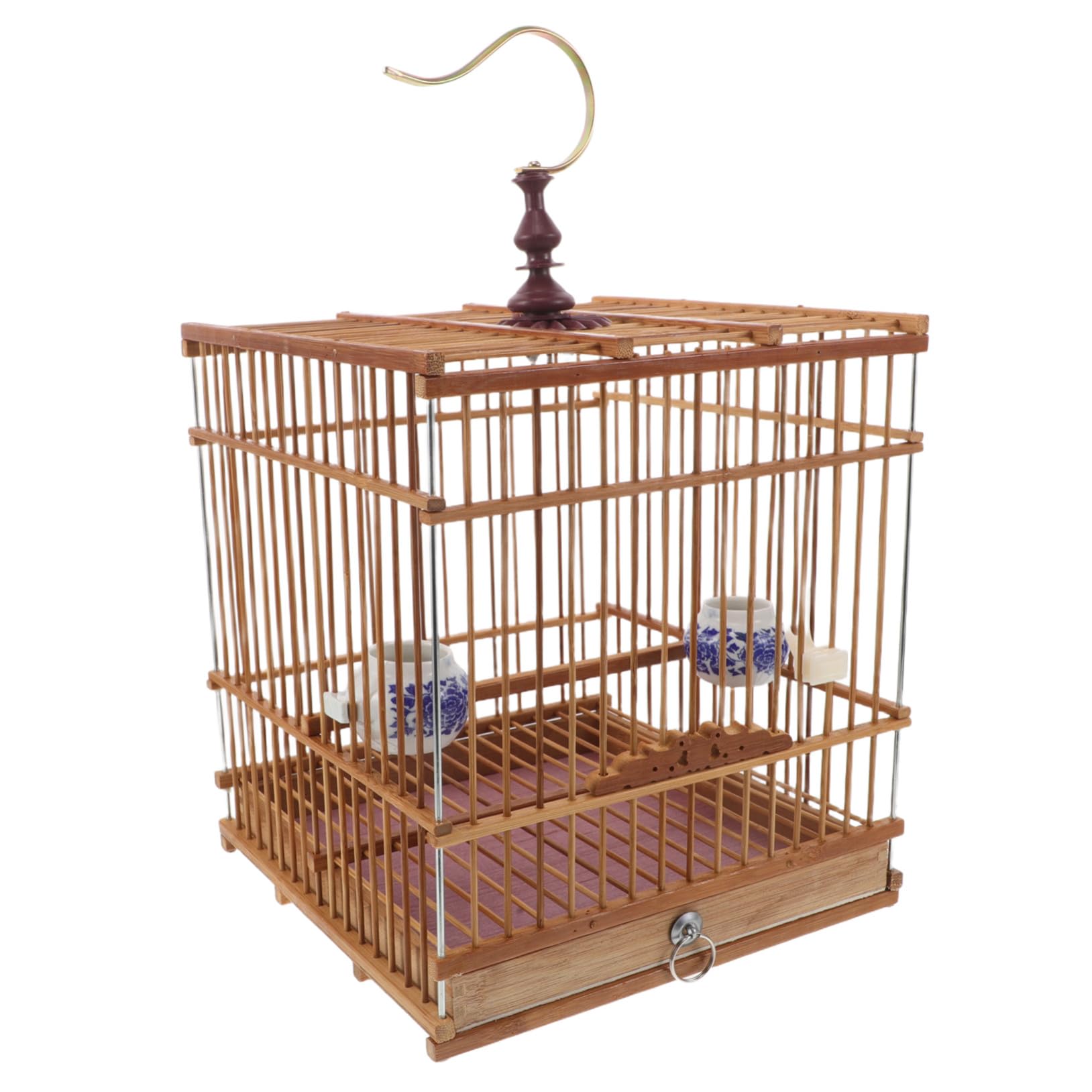 Cage à oiseaux décorative POPETPOP en bambou pour sublimer votre balcon ou salon