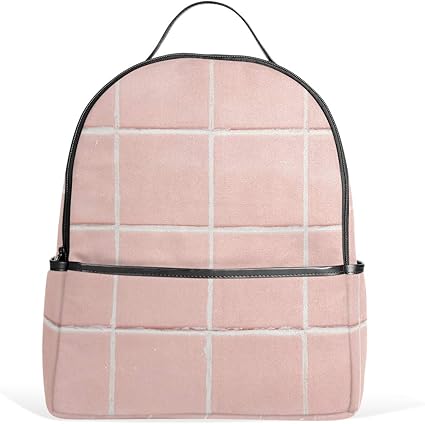 pink plaid backpack