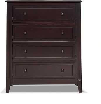 Sorelle Furniture Berkley Babydresser - Nursery Dresser, Kids Bedroom Furniture, Dresser Drawer, Nursery Nightstand with Drawer, Infant Espresso Nursery Furniture