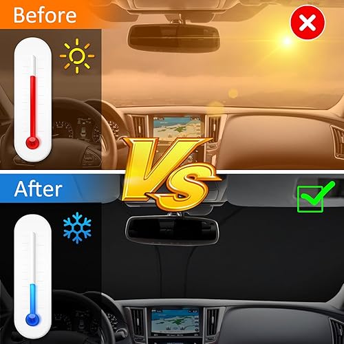 Miniatura 33 de D-Lumina Winshield - Parasol para Lexus is Sedan 2014-2020, protector solar frontal plegable bloquea los rayos UV, parasol para ventana, accesorios