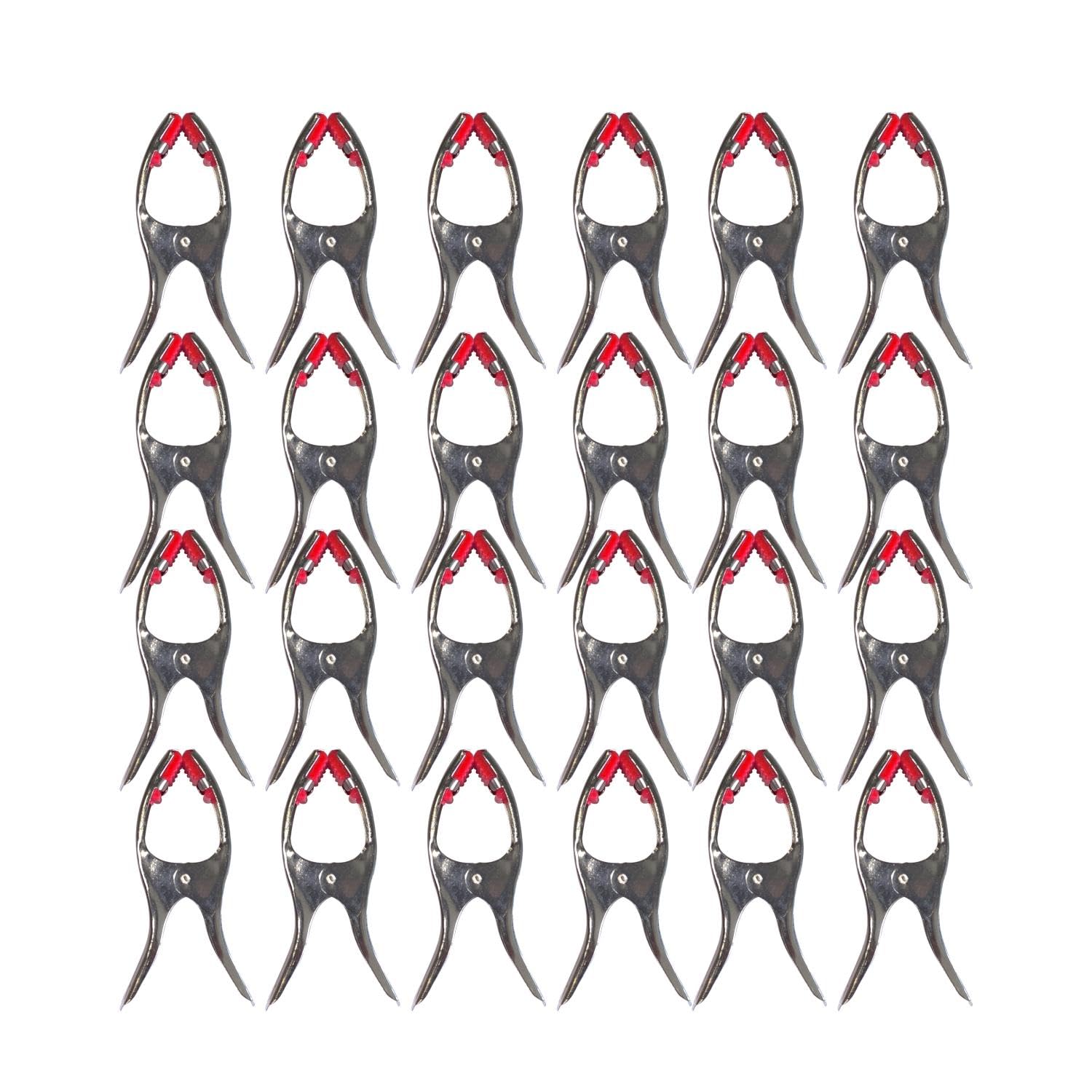 Hazel Stainless Steel Cloth Clips with Plastic Grip for Drying Clothes | Strong & Rust-Resistant Cloth Pins | Pack of 24