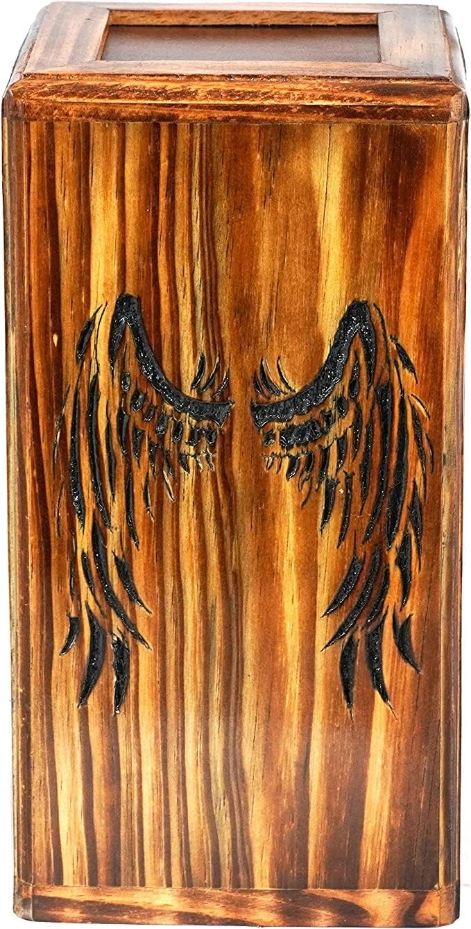 Urn for Human Ashes Adult Antique Finish Handcrafted Beautifull Wooden Urn Box Home Decorable Man & Women Accessories Ideal for Birthday Gift by A-F Luxury Handicraft image 3