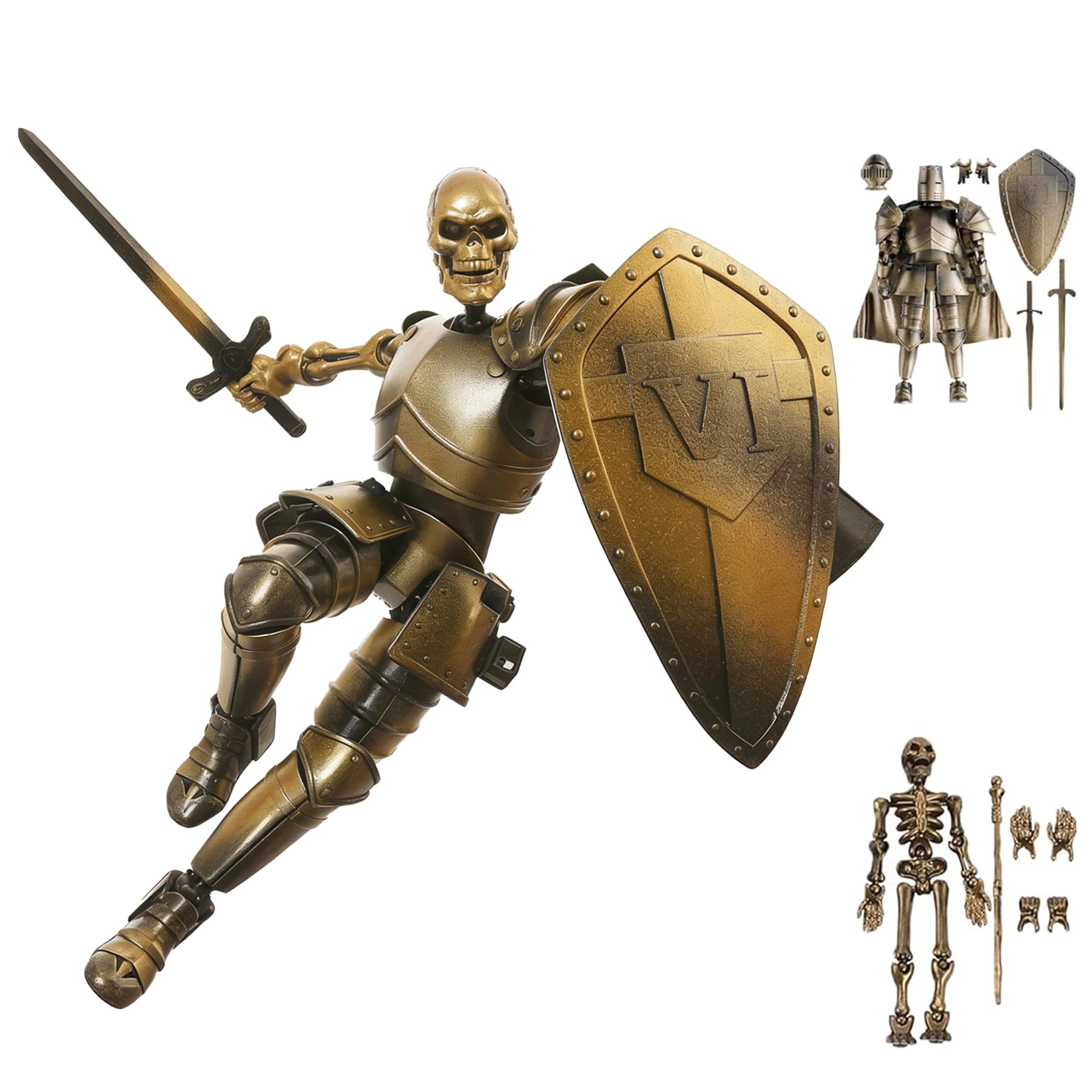 金属製騎士フィギュア 槍付き 約30cm アンティーク Amazon.com: T13 Skeleton Knight Model Kit DIY Medieval Fantasy