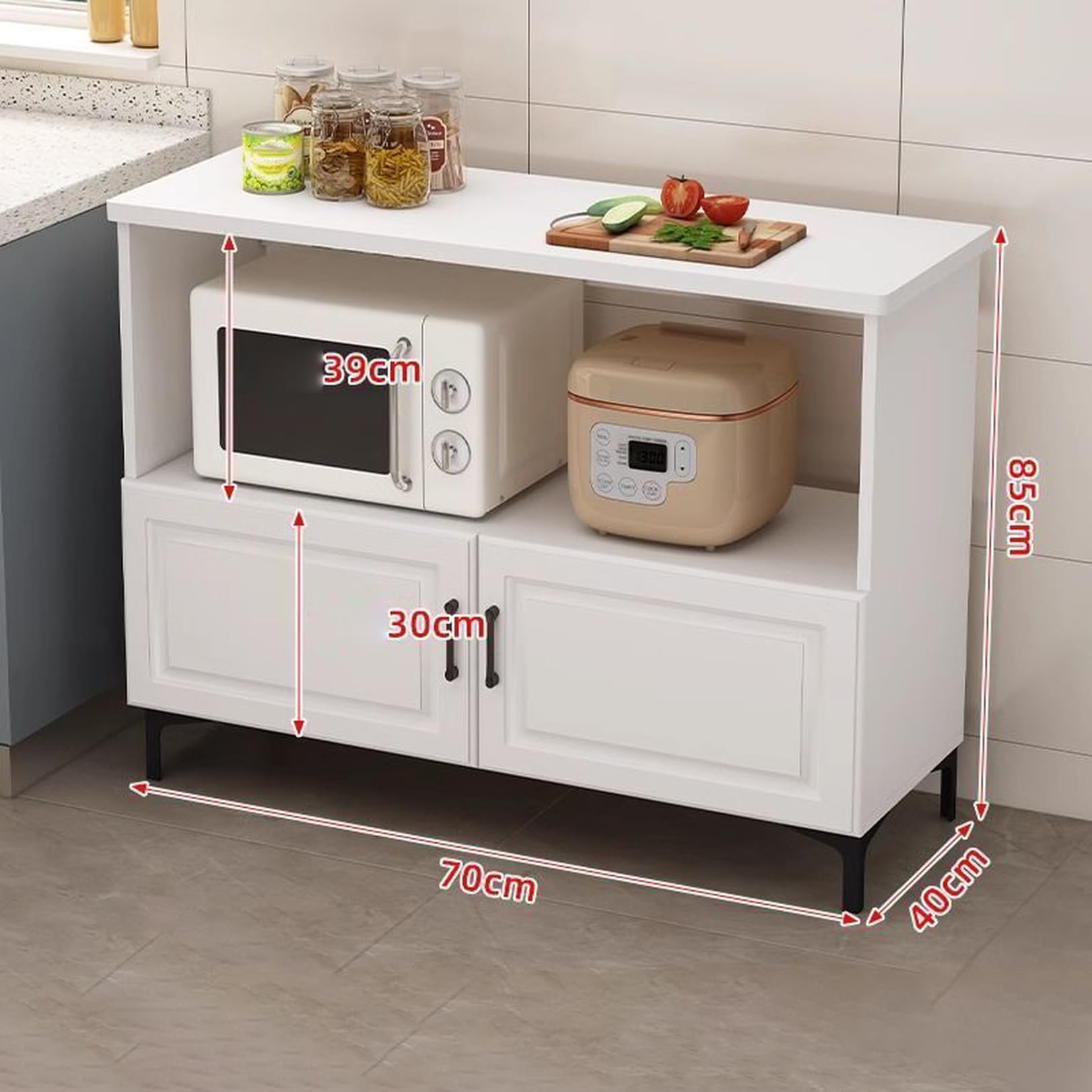 Amazon.co.jp: [YXSNG] キッチンカウンター ホワイト 60*40*85 食器棚