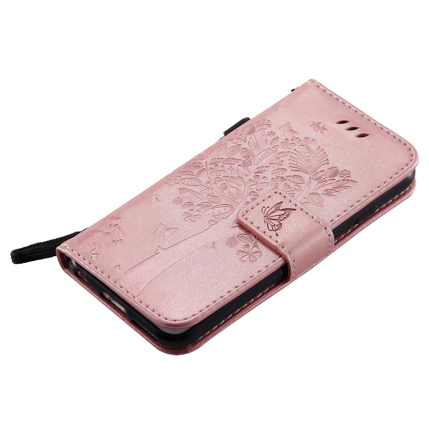 Conber Cover per iPhone 6 / iPhone 6s, Custodia in Pelle PU con Interno TPU Antiurto, Serie Gatto e Albero Flip Case Cover Custodia Portafoglio per iPhone 6 / iPhone 6s