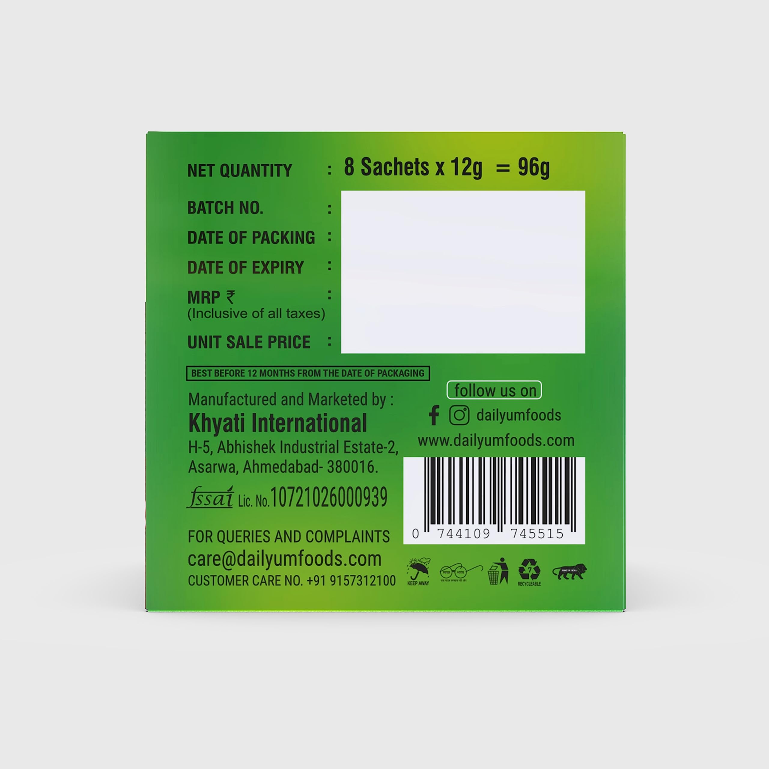 Dailyum Jain Instant Tomato Soup| 8 Single Serve Sachets | Just Boil-Stir-Sip | 12g Each Sip-A-Soup| Natural | No MSG | Pack of 2 Box | Travel friendly 3