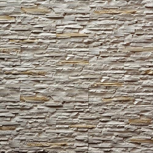 Parement imitation pierre beige plâtre 0.53 m²