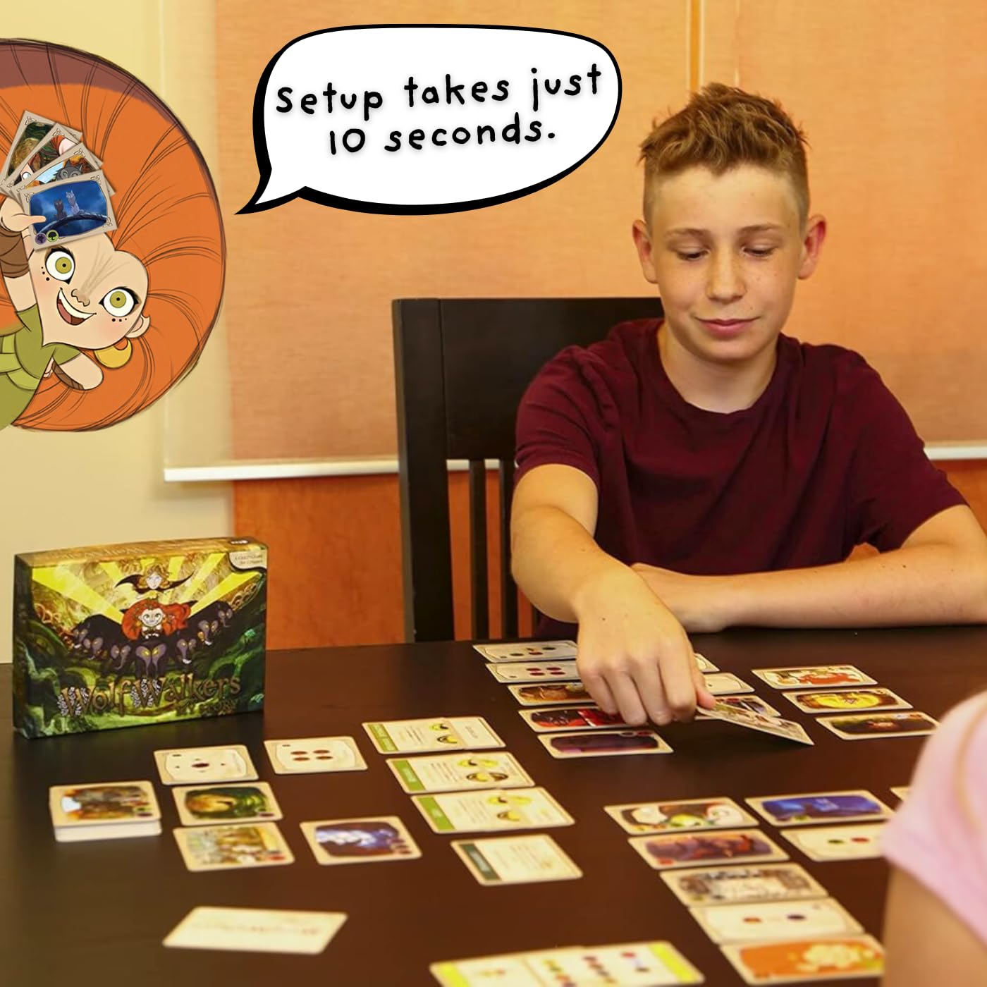 WolfWalkers My Story I Juego De Cartas Para 2 Jugadores I 50+ Hermosas Ilustraciones De La Película WolfWalkers I Fácil De Jugar, Difícil De Dominar I Familias, Jugadores De Hobby