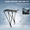 Flexzion Bike Rear Rack, 55 lbs Adjustable Bicycle Rear Rack for Back of Bike, Aluminum Bike Cargo Carrier for 26-28 Inch Wheels, Rear Mount Luggage Platform for Commuter, Touring & Cruiser Bikes