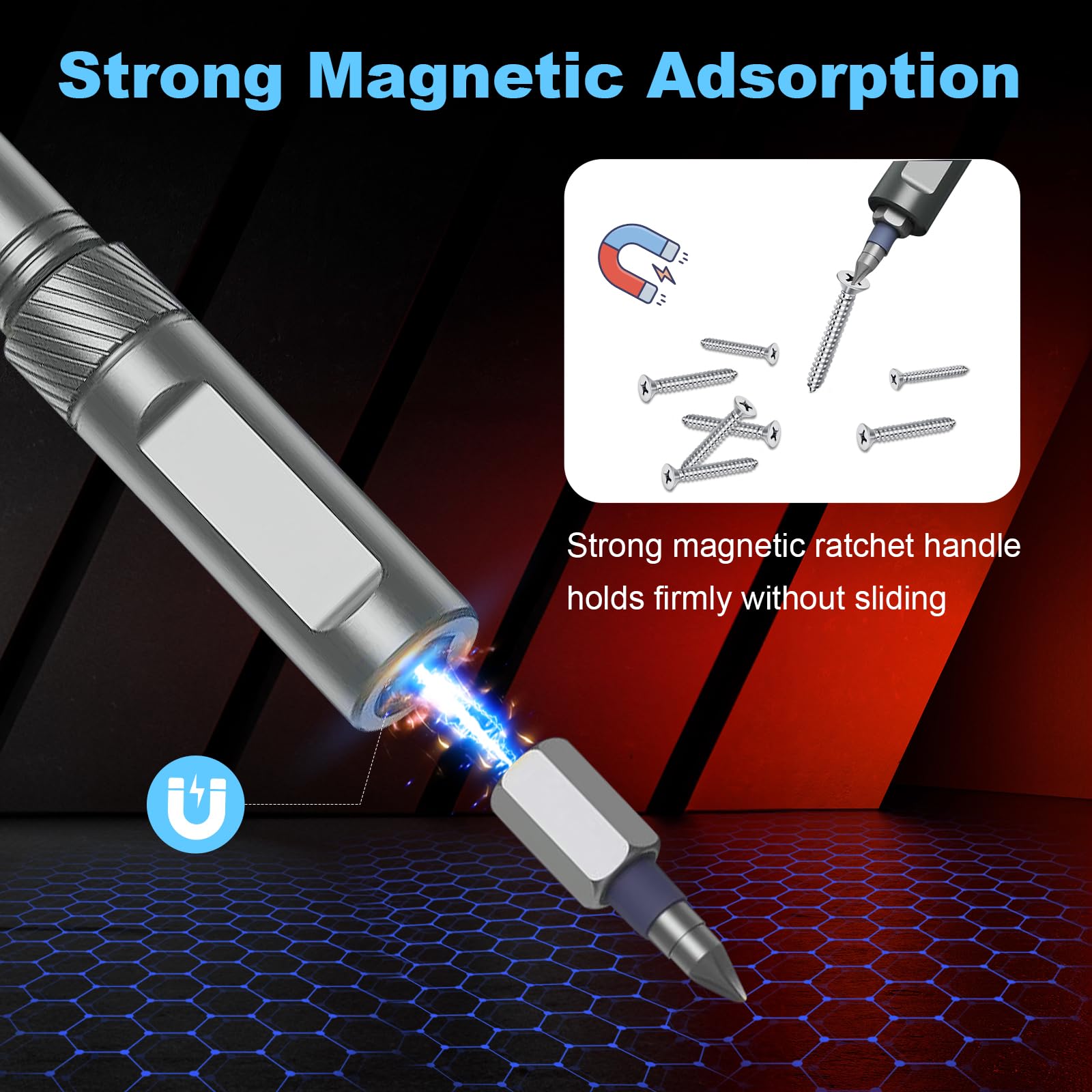 Set di cacciaviti magnetici 24 in 1, set di cacciaviti a cricchetto fai da te per computer mobili, nero