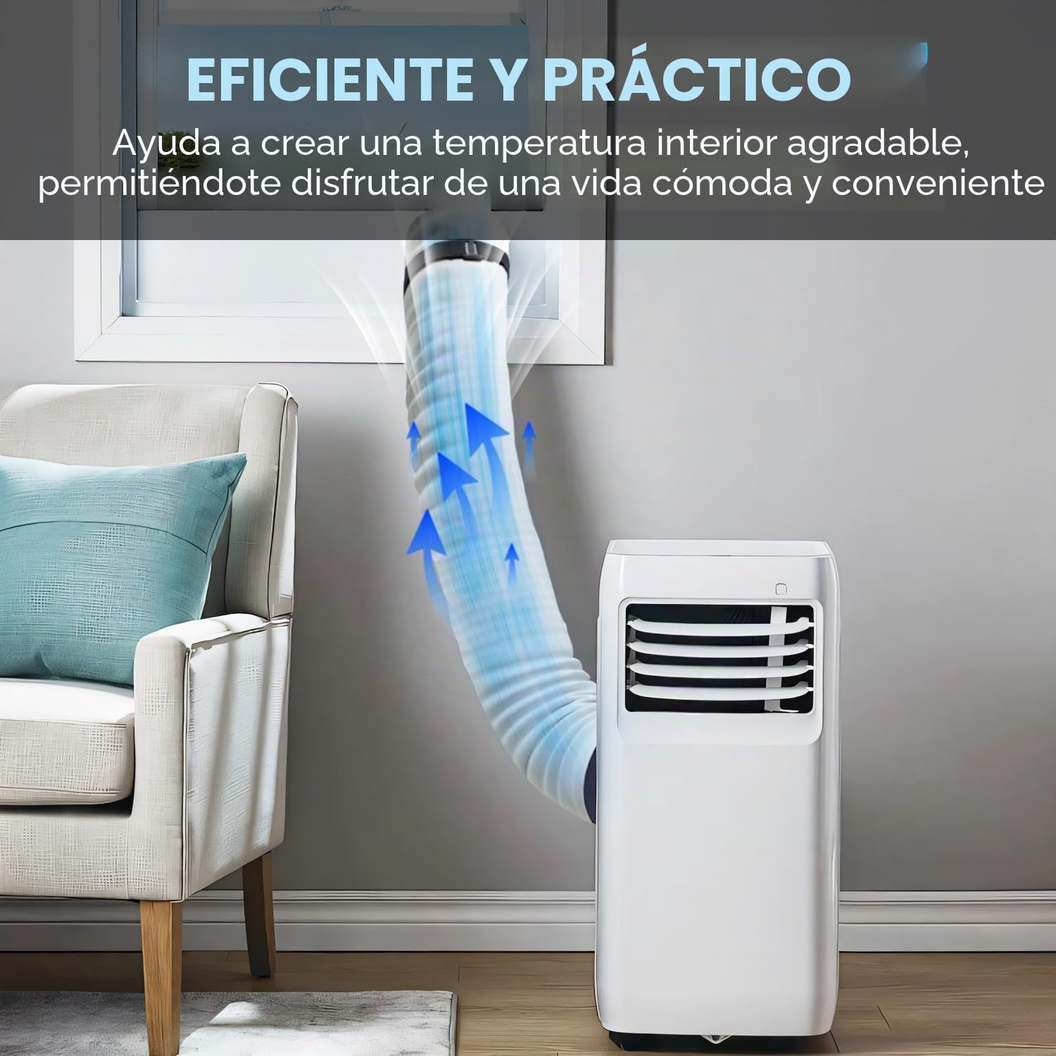 150 x 50cm Cubierta de Manguera de Aire Acondicionado, Cubierta de Manguera de Aire Acondicionado Portátil para Universal Tanto de Conducto de Escape de 5" Como 5.9" de Diámetro