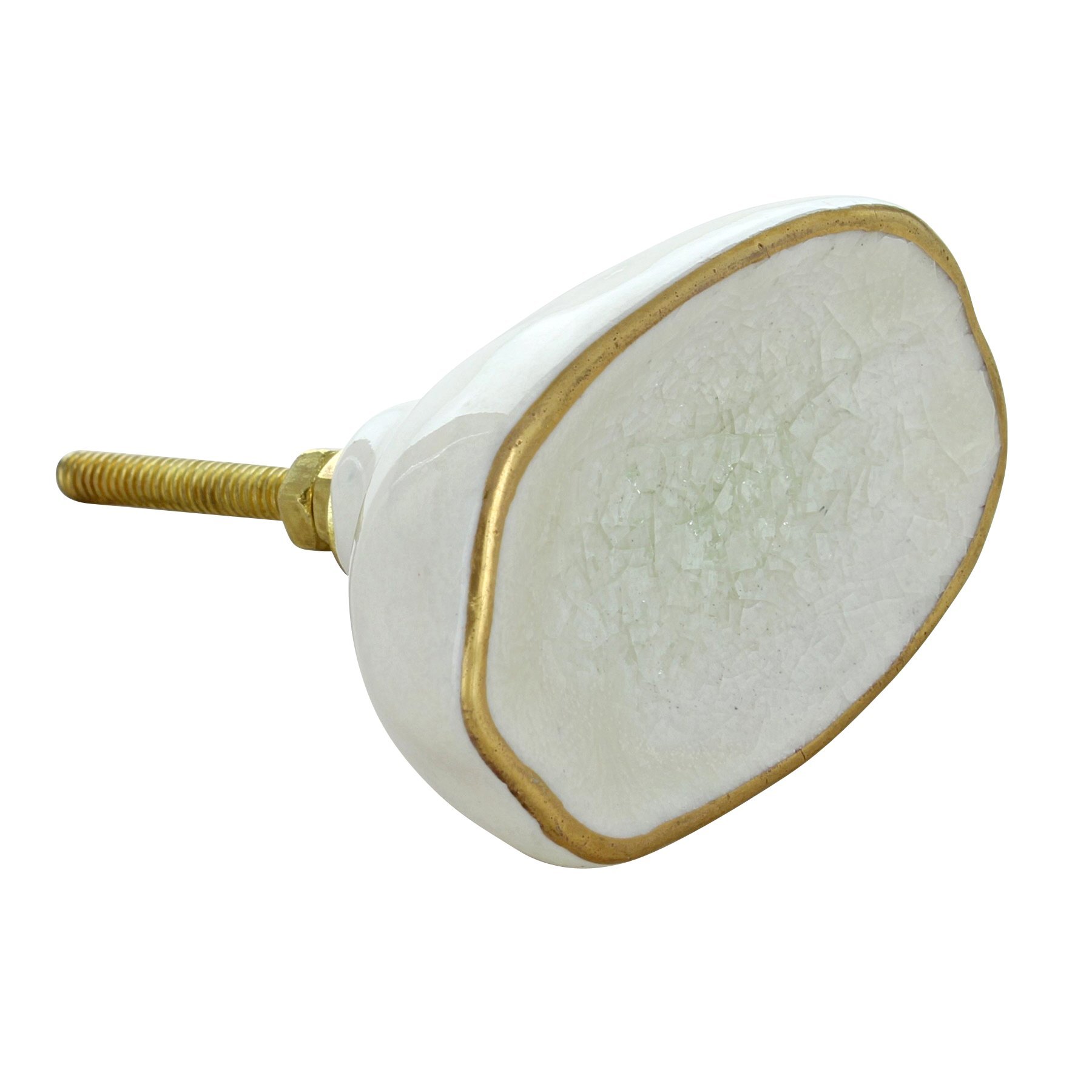 G Decor Cream Capri Ceramic Door Knob Vintage Shabby Chic Cupboard Drawer Pull Handle (Cream)
