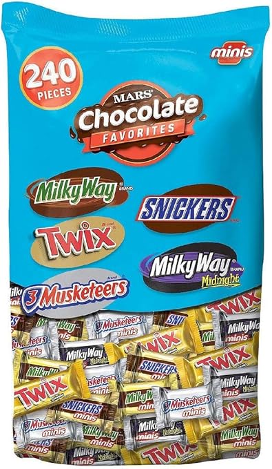 Amazon Mars マース チョコレート ミニサイズ キャンディー バラエティー ミックス アソートメント 240個入り 並行輸入品 Mars チョコレート 通販