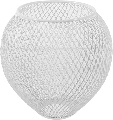 Happyyami Pantalla hueca de hierro forjado Caja de metal Candelabros de metal Farol de metal Cesta de luz Lámpara de techo Cubierta de luz japonesa