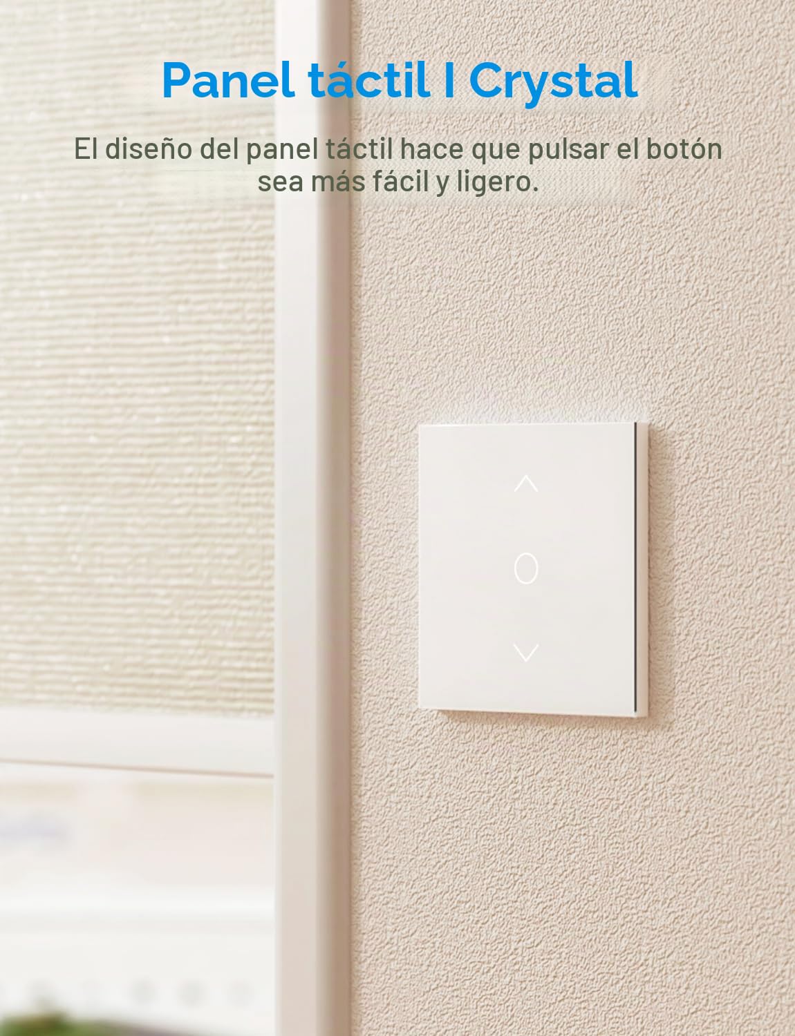 Meross Interruptor de Cortina, Interruptor de Persianas LED Inteligentes WiFi (Necesita Cable Neutro) Compatible con Alexa y Google Assistant, Control por Porcentaje, 2.4GHz