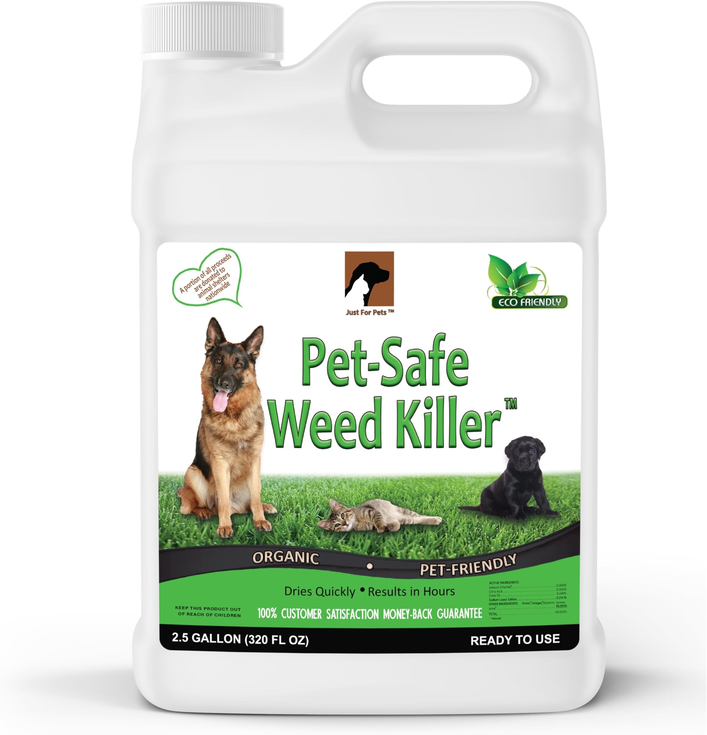 Just For Pets Weed Killer Spray (2.5 Gallon) NO Glyphosate
