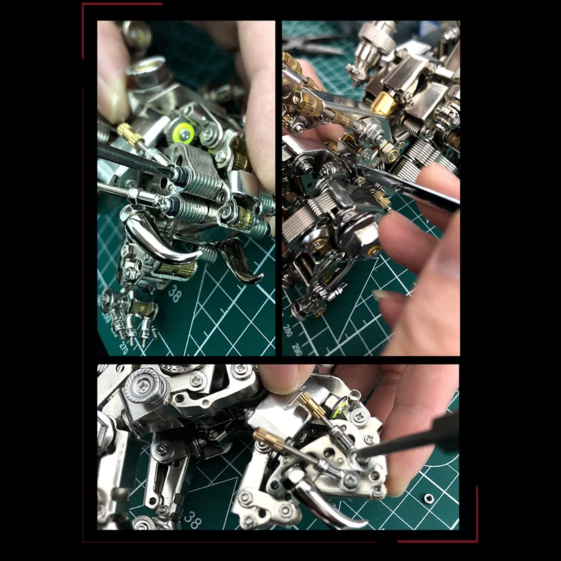 Puzzle in metallo 3D per adulti, 650 pezzi, modello Smilodon, Steampunk, tigre meccanica, regalo creativo per collezionisti e appassionati di bricolage, versione colorata