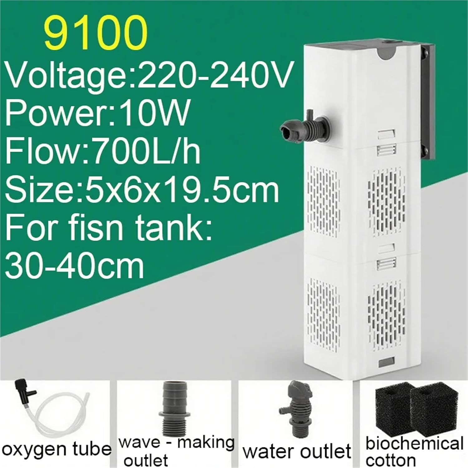 1pc Aquarium Filter Pump Fish Tank Submersible Silent Air Oxygen Aerator Internal Water Pump Aquarium Air Pump Wave Maker 220v