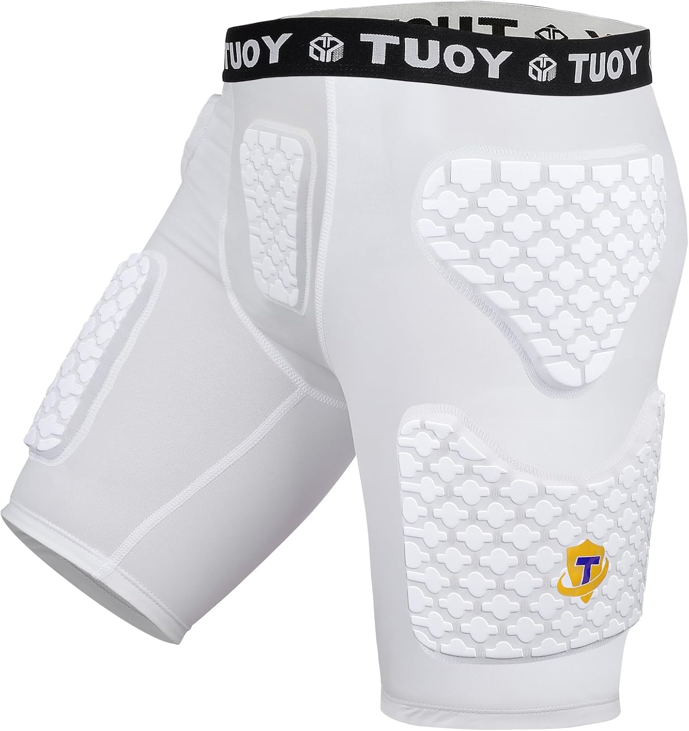 TUOY Youth Padded Compression Shorts Padded Football Girdle 6-Pads Hip Protector