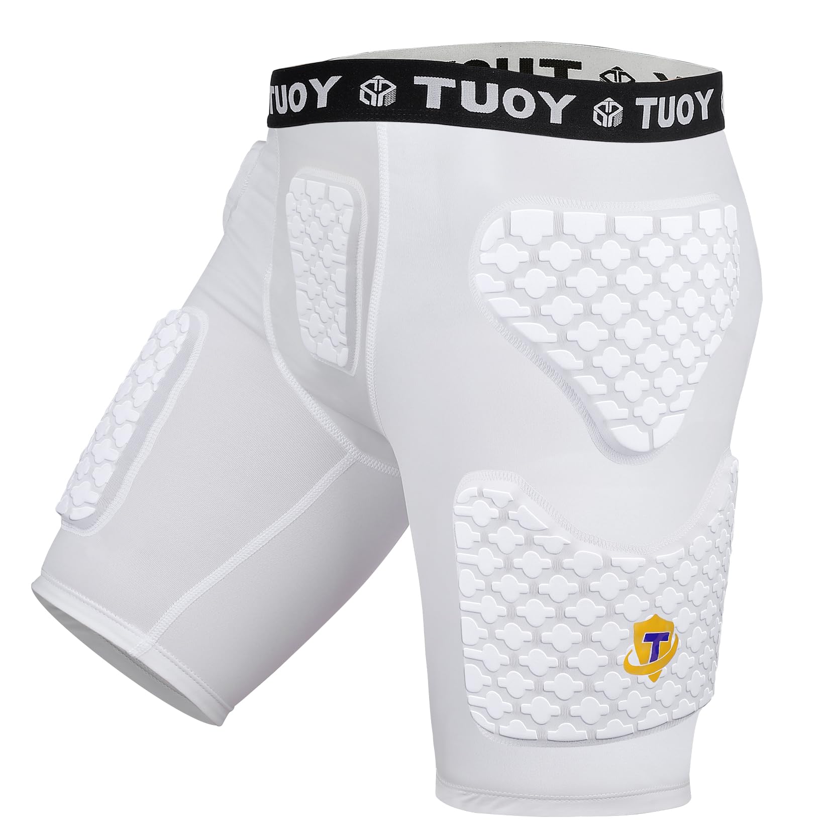 TUOY Pantaloncini a compressione imbottiti per calcio, protezione fianchi, 6 pezzi