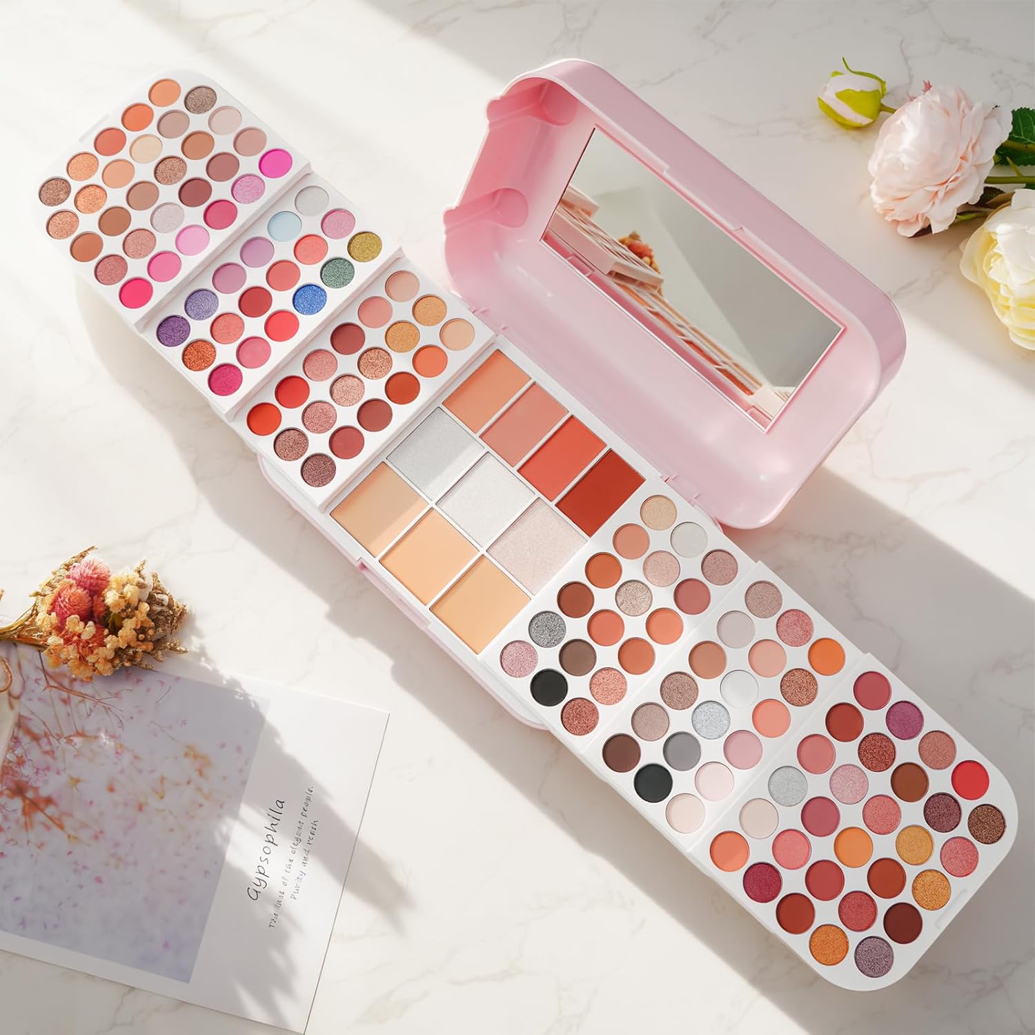 Professional Makeup Kit for Women,140 Colors Cosmetic Make up Palette Set Kit Combination,Include Eyeshadow,Blush,Highlighter, Pressed Powder,Makeup Gift Set for Women Girls &Teens (Pink N) - Image 5