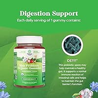 Vista 5 de Gomitas probióticas para niños con refuerzo inmunológico, Bacillus Subtilis Probiótico para niños, malestar estomacal, limpieza corporal, impulso