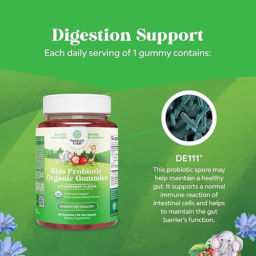 Miniatura 4 de Gomitas probióticas para niños con refuerzo inmunológico, Bacillus Subtilis Probiótico para niños, malestar estomacal, limpieza corporal, impulso
