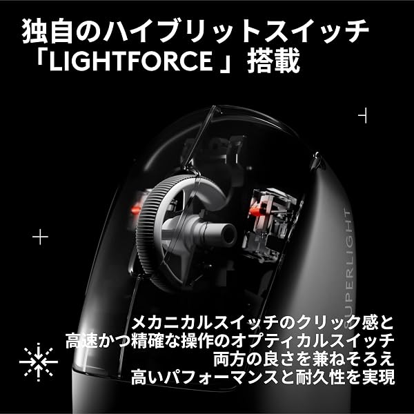 【Amazon.co.jp限定】Logicool G PRO SUPERLIGHT ワイヤレス ゲーミングマウス G-PPD-004WLSE-BKd 軽量 Type-C 充電 POWERPLAY 対応 ゲーミング マウス 充電式 無線 国内正規品 ※Amazon.co.jp限定 壁紙ダウンロード付き - 5