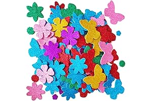Glitter Foam Flower and Butterfly Spring Stickers