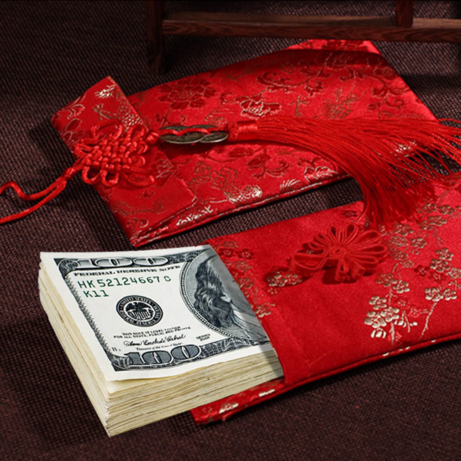 30 Rote Glücksumschläge Mit Drachen-Muster – 17x9 Cm, Für Chinesisches Neujahr, Geburtstag & Hochzeit