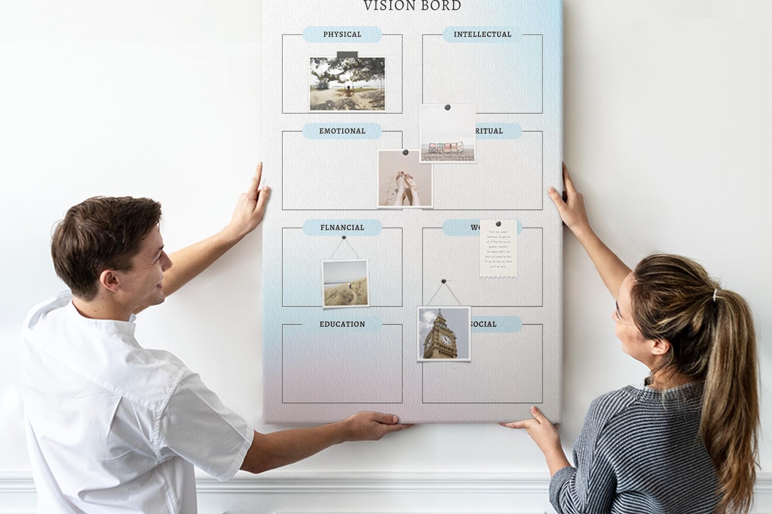 Pizarra de corcho con diseño original 80x120 cm | Tablero de portería