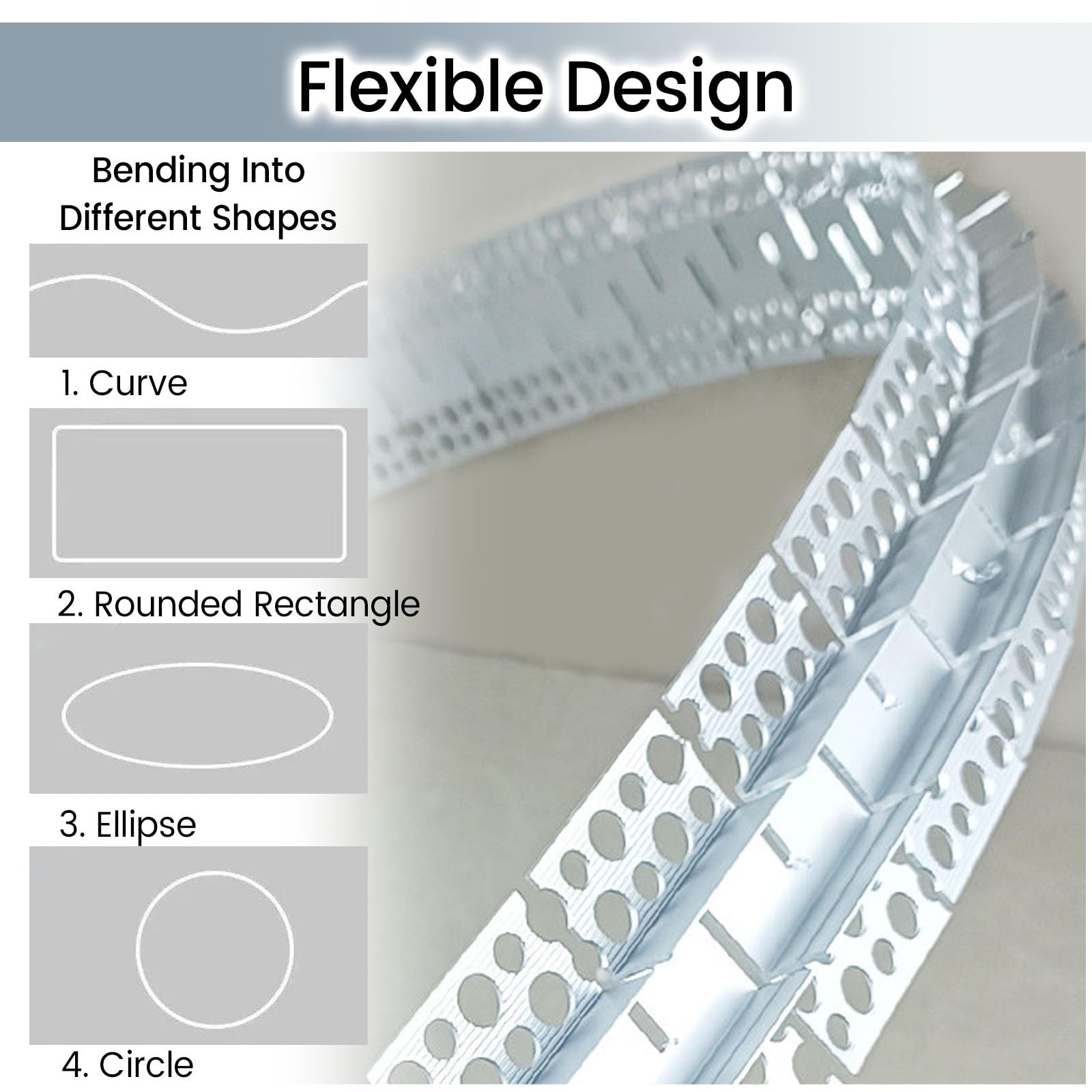 Canale LED da incasso flessibile con copertura in silicone, fango senza bordi nel profilo per illuminazione indiretta nascosta, striscia LED da 12 mm di larghezza (16,5 m)