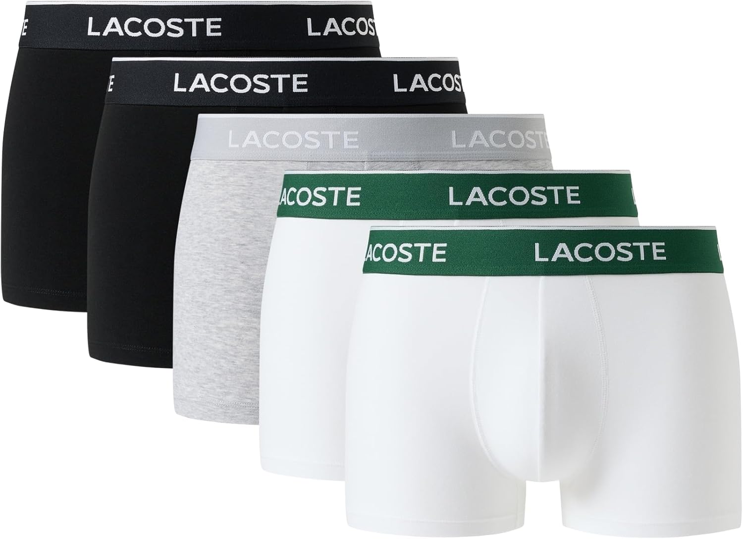 Lacoste Mens 5-Pack Regular Fit Boxer Trunk