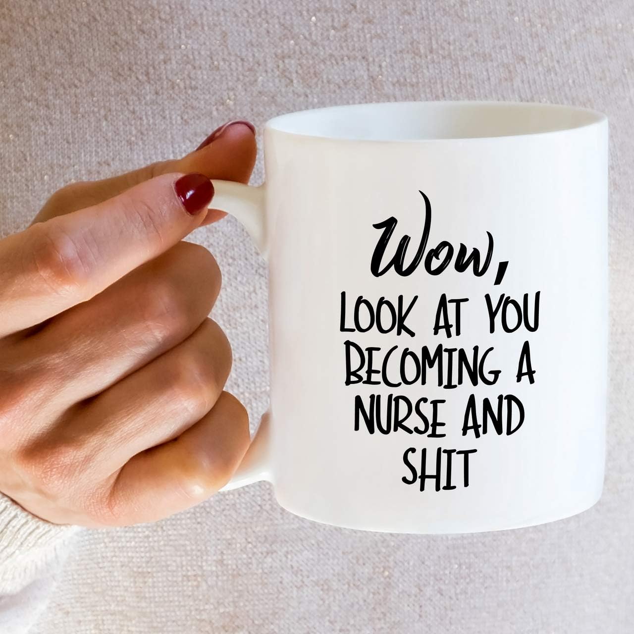 Flаѕh Dеаlѕ - 70% оƒƒ Retreez Funny Mug - Wow Look at You Becoming a Nurse Graduation 11 Oz Ceramic Coffee Mugs - Funny, Sarcasm, Inspirational, Motivational birthday gifts for friends, coworkers, siblings, sister, brother