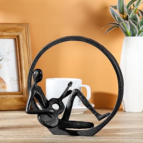 Miniatura 3 de Estatua de decoración musical, figura de guitarra, escultura de músico, decoración del hogar para estantes, regalo para músicos