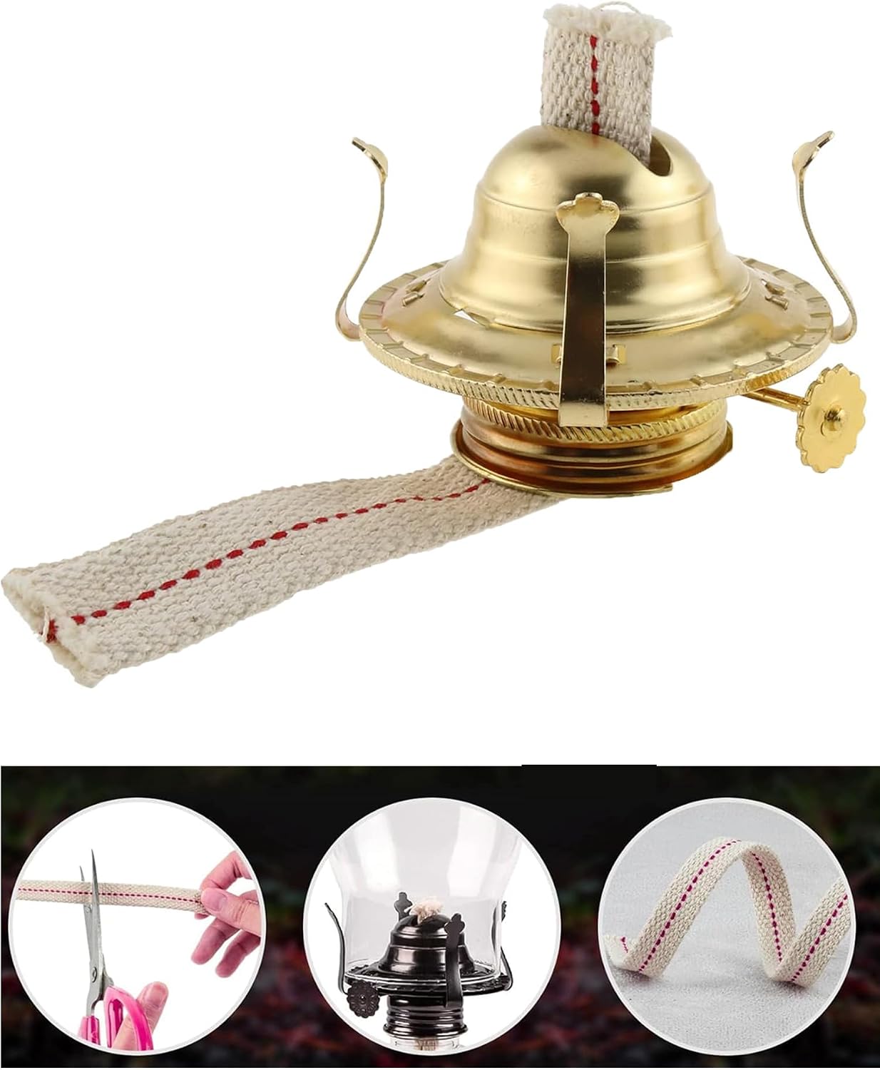 1 Inch Oil Lamp Wick-6.5 Feet x 1 Roll,Flat Cotton Wick Replacement for Oil Lamps Lanterns, Oil Burners Kerosene Based Lanterns (1, 1 inch)