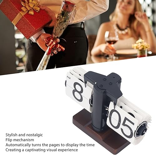 Miniatura 5 de Estante de escritorio retro, con tapa automática digital para decoración del hogar y la oficina, escritorio abatible, escritorio retro abatible