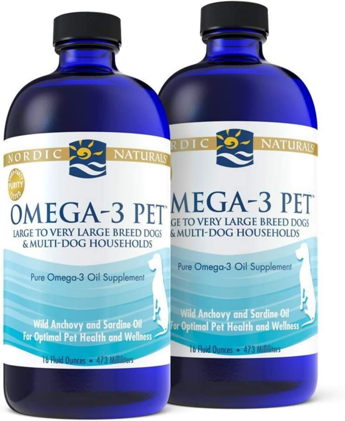 Nordic Naturals Omega-3 Pet, Unflavored - 1518 mg Omega-3 Per Teaspoon - 2 Pack - 32 oz Total - Fish Oil for Dogs with EPA & DHA -…