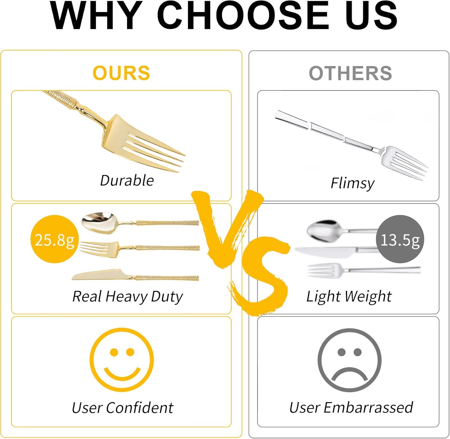 120PCS Gold Plastic Silverware, Disposable Heavy Duty Plastic Cutlery Set, Spiral Design Include 40 Forks, 40 Knives, 40 Spoons for Party, Wedding and Events - Image 4