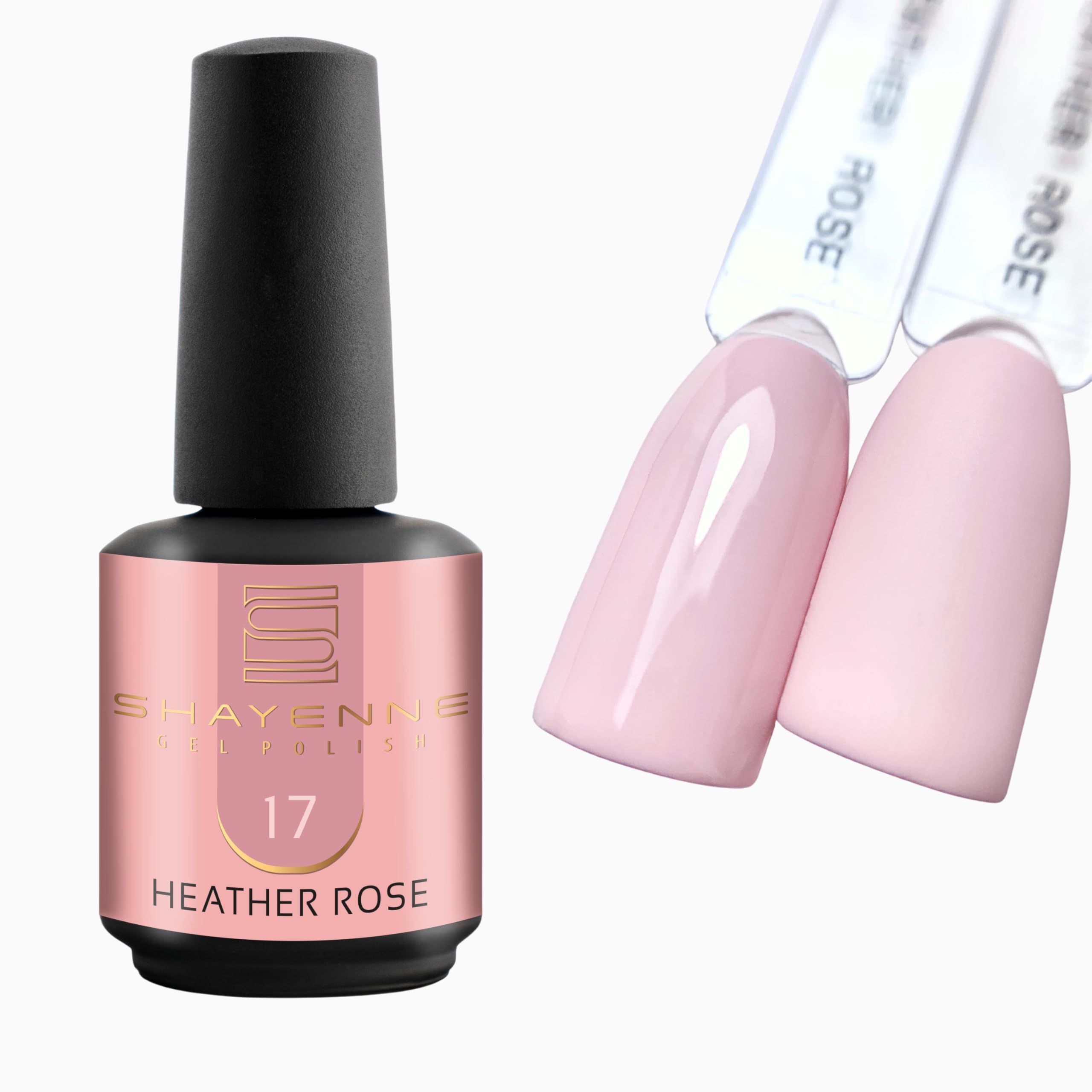 17 Heather Rose Rosa 15 ml - Shayenne UV Gel Nagellack 15ml - Langhaltend, Hochglanz, Für UV/LED Lampe, Maniküre & Pediküre - Profi-Qualität - Made in Germany