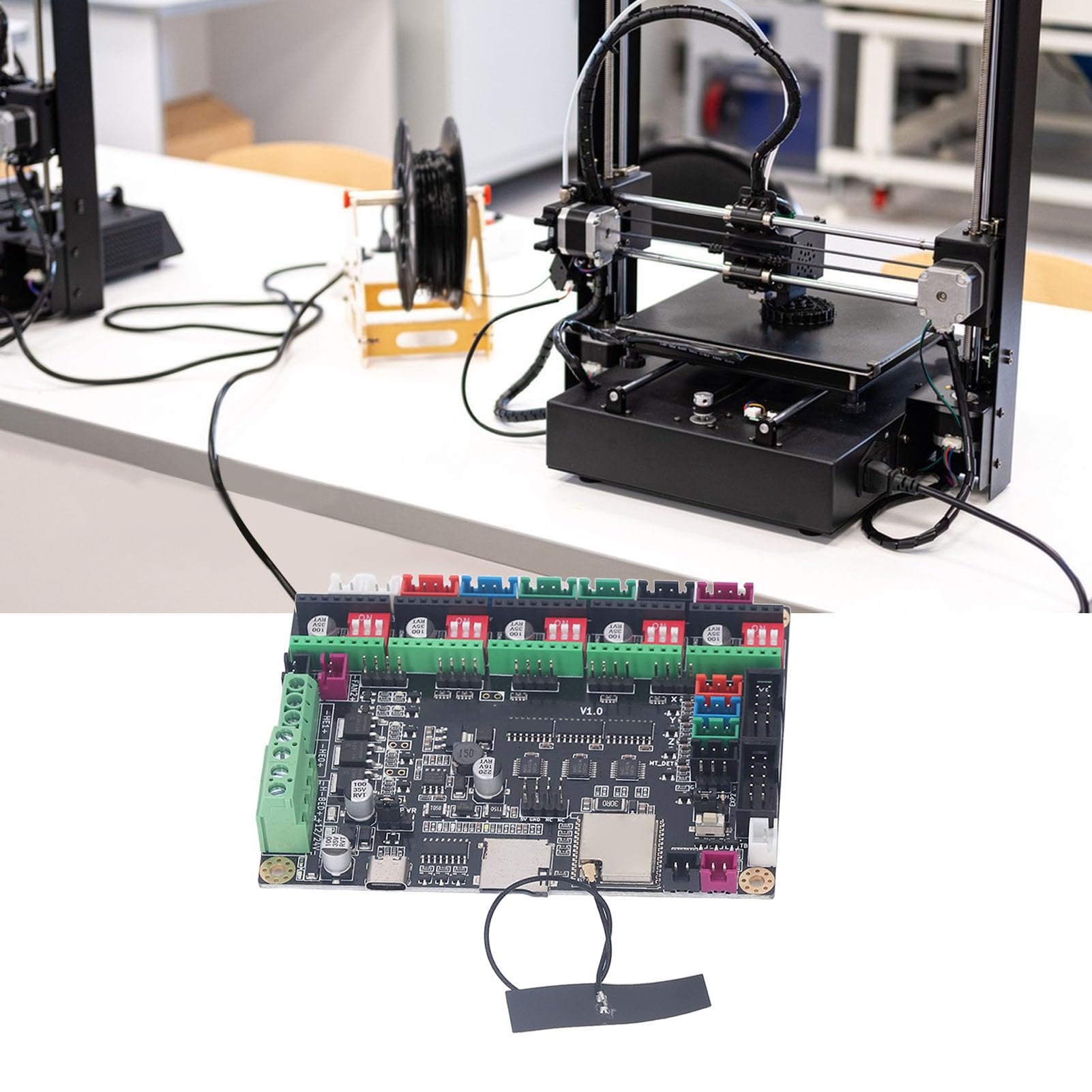 3D-Drucker-Steuerplatine, 32-Bit-Steuerplatine mit Hochfrequenz-3D-Drucker-Motherboard-Unterstützung, 3D-Drucker-Controller