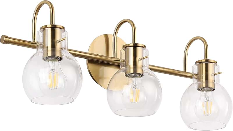 Amazon.com: gold bathroom light fixtures