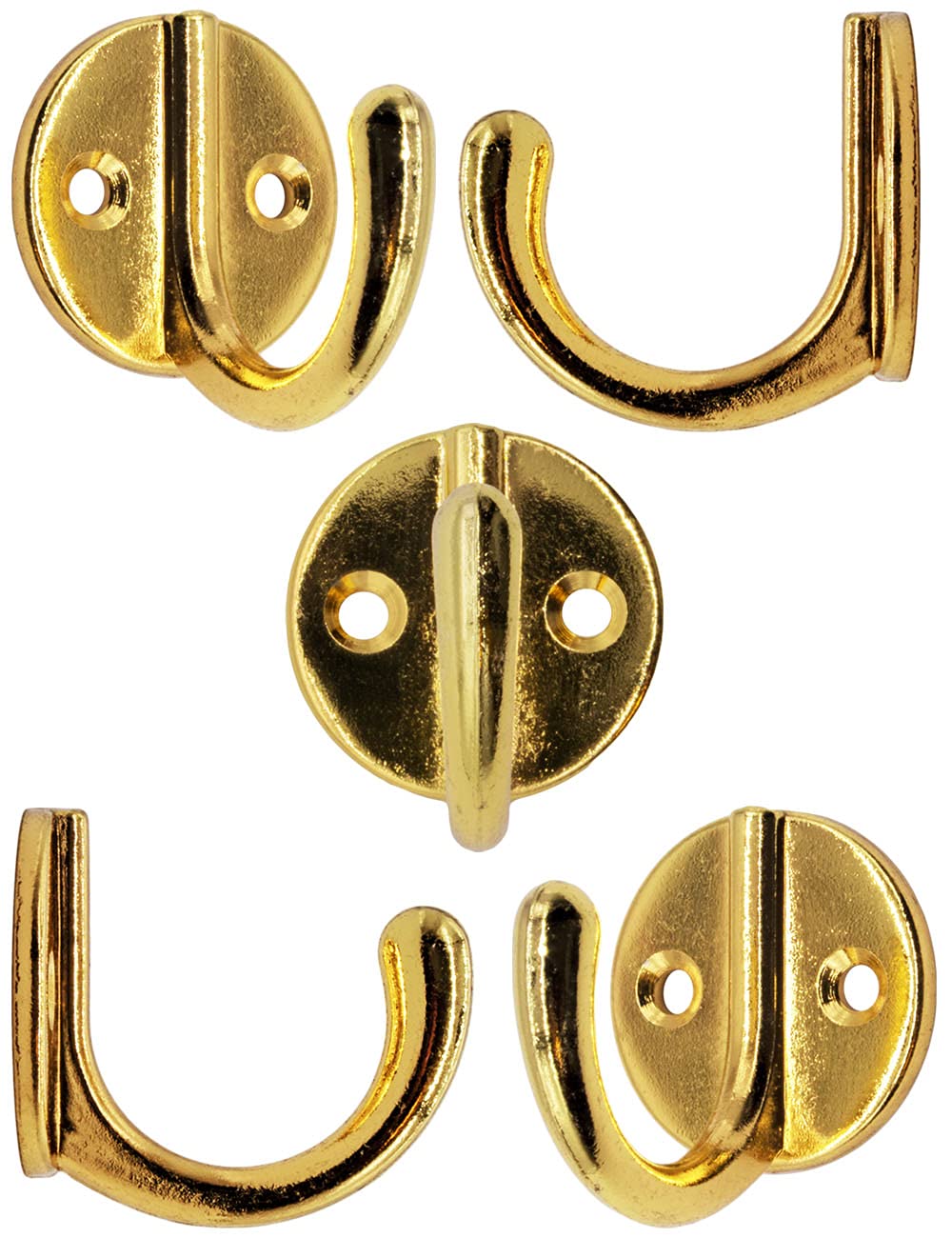 Ganci Appendiabiti Fuxxer Vintage - Set 4 Pezzi In Ferro Effetto Oro Anticato
