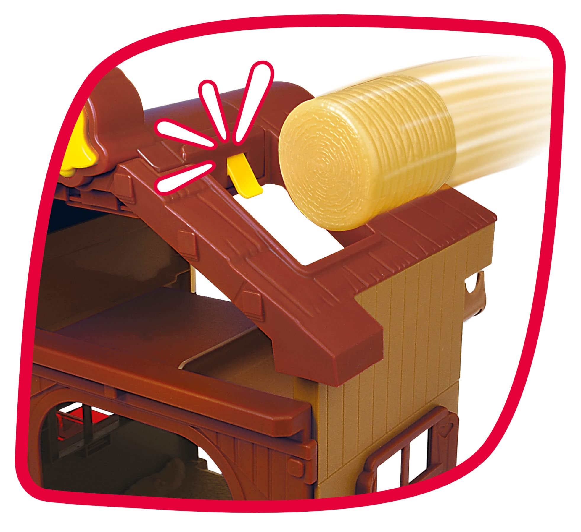 Simba ABC Farmhaus - Spielzeugstation für Baby und Kleinkinder ab 2 Jahren, mit Soundeffekten, bewegliche Teile, Traktor mit Anhänger, Spielefiguren, Spielzeug zur Förderung der Motorik und Fantasie