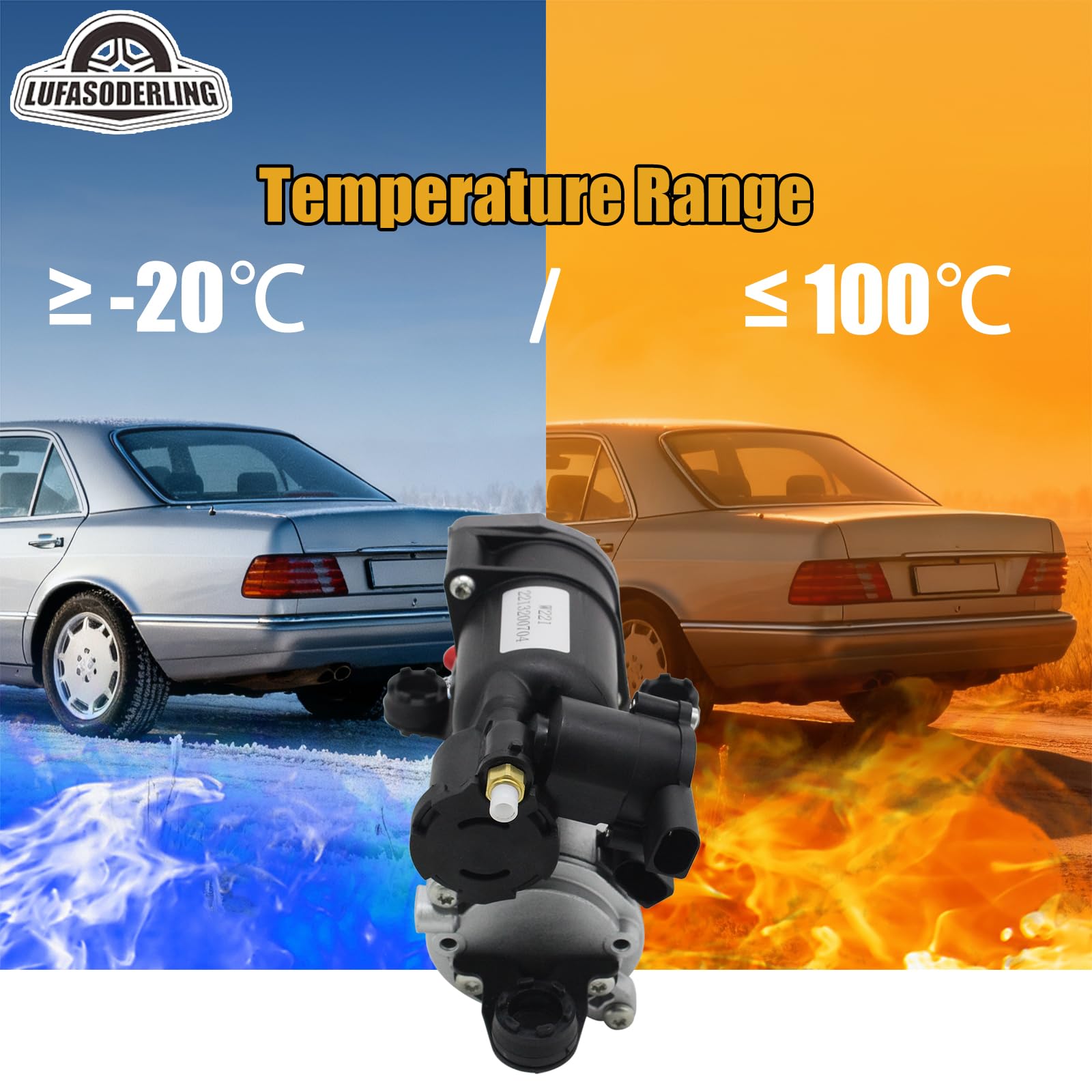 Compressore per Sospensioni Pneumatiche Compatibile con Mercedes-Benz W221 W166 ML250 ML350 ML400 ML500 ML550 ML63 AMG X166 GL350 GL450 GL500 GL63 AMG 2213200304 2213201704